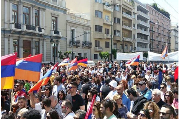 Աթենքում Թուրքիայի դեսպանության տարածքում կազմակերպվել է բողոքի ցույց