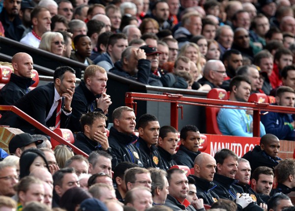 Manchester United coach Giggs reacts during their English Premier League soccer match against Norwich at Old Trafford in Manchester