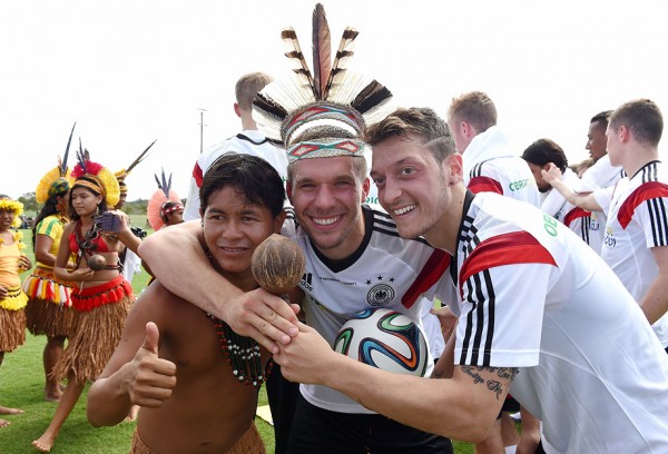 Brazilian Indians Visit The German National Team