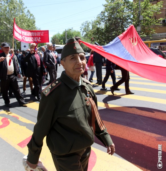 Members of Armenia's Communist Party held a march dedicated to the International Workers' Day