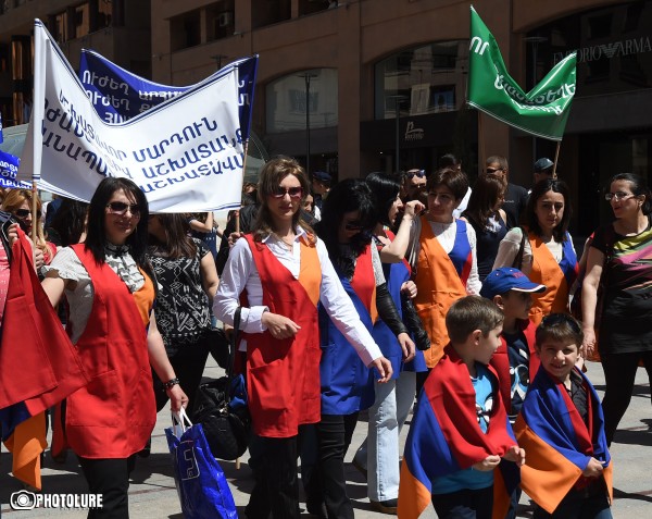 RA Trade Union organized a march dedicated to the International Workers' Day