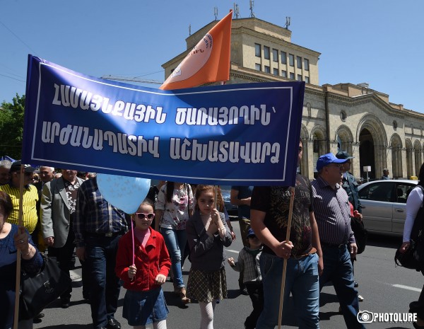 RA Trade Union organized a march dedicated to the International Workers' Day