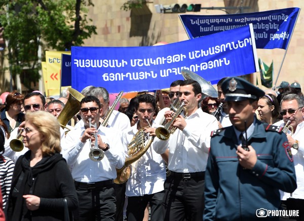 RA Trade Union organized a march dedicated to the International Workers' Day