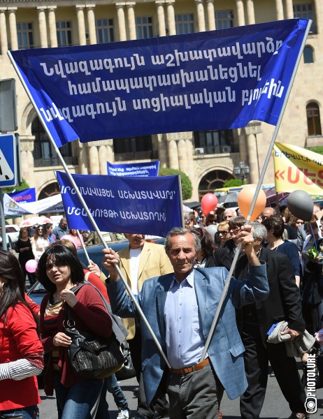 RA Trade Union organized a march dedicated to the International Workers' Day