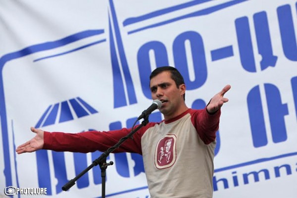 Members of 'The 100th anniversary without regime' movement rally on Freedom Square