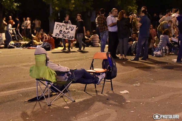 This is the 4th day of protest actions in Yerevan against electricity price increase