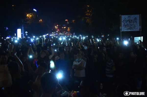 This is the 4th day of protest actions in Yerevan against electricity price increase