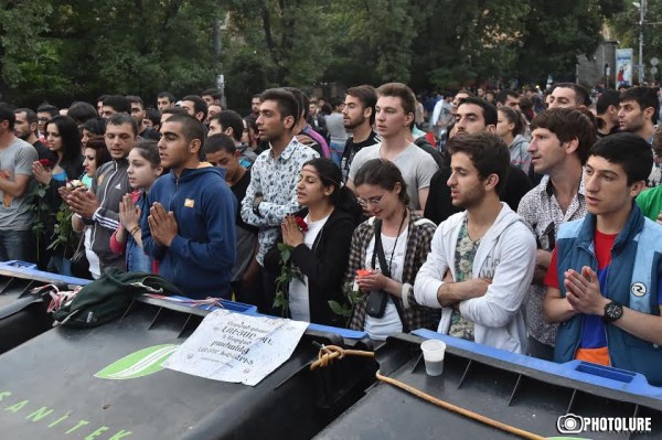 This is the 4th day of protest actions in Yerevan against electricity price increase