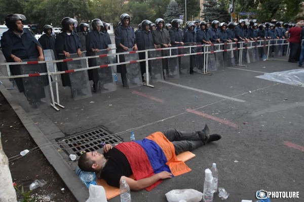 This is the 4th day of protest actions in Yerevan against electricity price increase