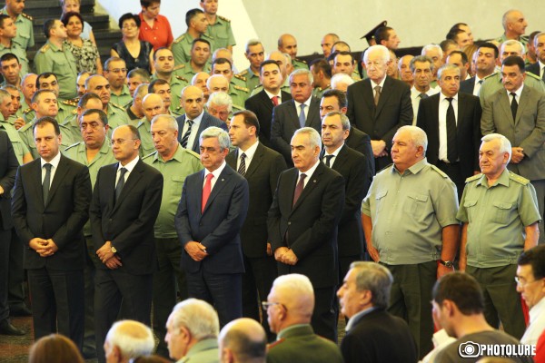 RA President Serzh Sargsyan attended the requiem of colonel general Gurgen Dalibaltayan at Karen Demirchyan Sports Complex