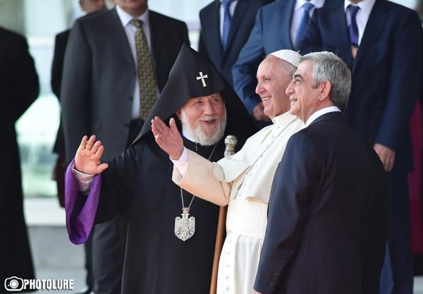 Welcome ceremony of Pope Francis at 'Zvartnots' international airport, Yerevan, Armenia 24 June 2016