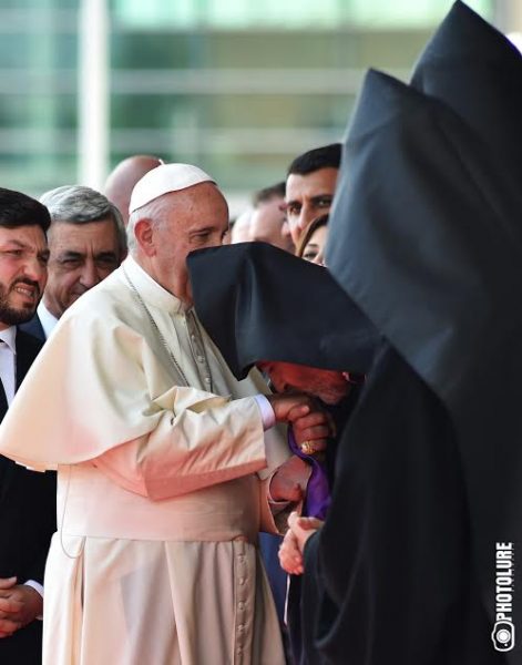 Welcome ceremony of Pope Francis at 'Zvartnots' international airport, Yerevan, Armenia 24 June 2016