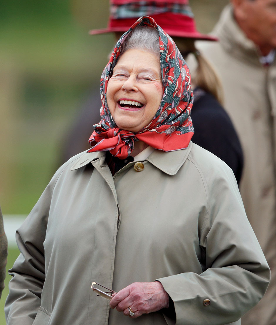 WINDSOR, UNITED KINGDOM - MAY 15: (EMBARGOED FOR PUBLICATION IN UK NEWSPAPERS UNTIL 48 HOURS AFTER CREATE DATE AND TIME) Queen Elizabeth II watches her horse 'Balmoral Fashion' compete in the Fell Class on day 3 of the Royal Windsor Horse Show in Home Park on May 15, 2015 in Windsor, England. (Photo by Max Mumby/Indigo/Getty Images)