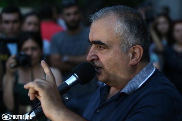 The 14th day of the protest action in support of initiators of occupation of Patrol-Guard Service Regiment of Erebuni district took place on Freedom Square in Yerevan, Armenia