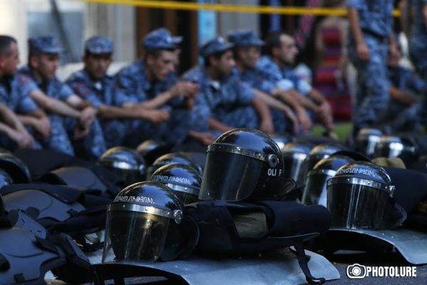 The 6th day of the protest action in support of initiators of occupation of the police station in Erebuni district took place in Khorenatsi street, Yerevan, Armenia