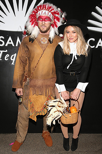 BEVERLY HILLS, CA - OCTOBER 28: Actress Hilary Duff (R) and Jason Walsh arrive to the Casamigos Halloween Party at a private residence on October 28, 2016 in Beverly Hills, California. (Photo by Todd Williamson/Getty Images for Casamigos Tequila)