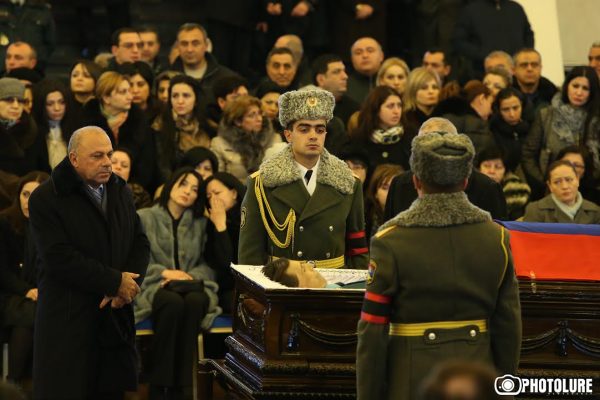 Last farewell to the RA Minister of Emergency Situations Armen Yeritsyan was served at the Sport and Concert Complex after Karen Demirchyan